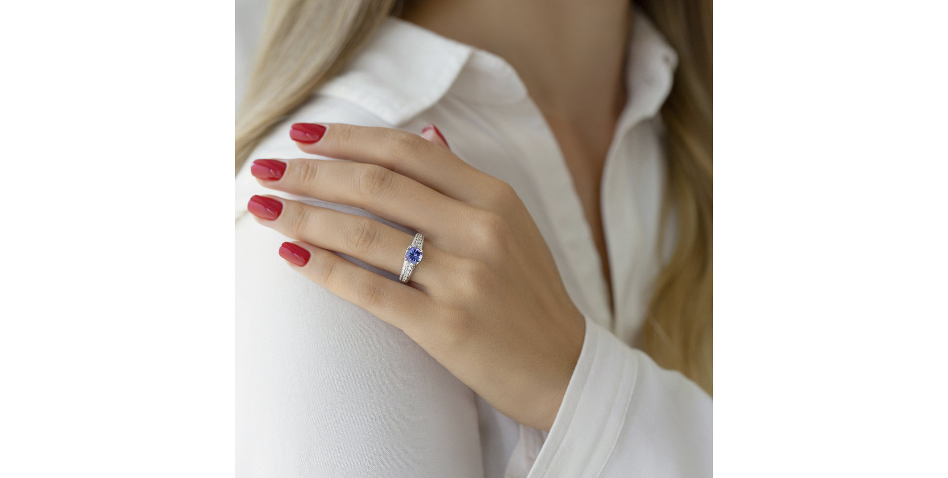 Prsten s tanzanitem a diamanty Infinite Wonder