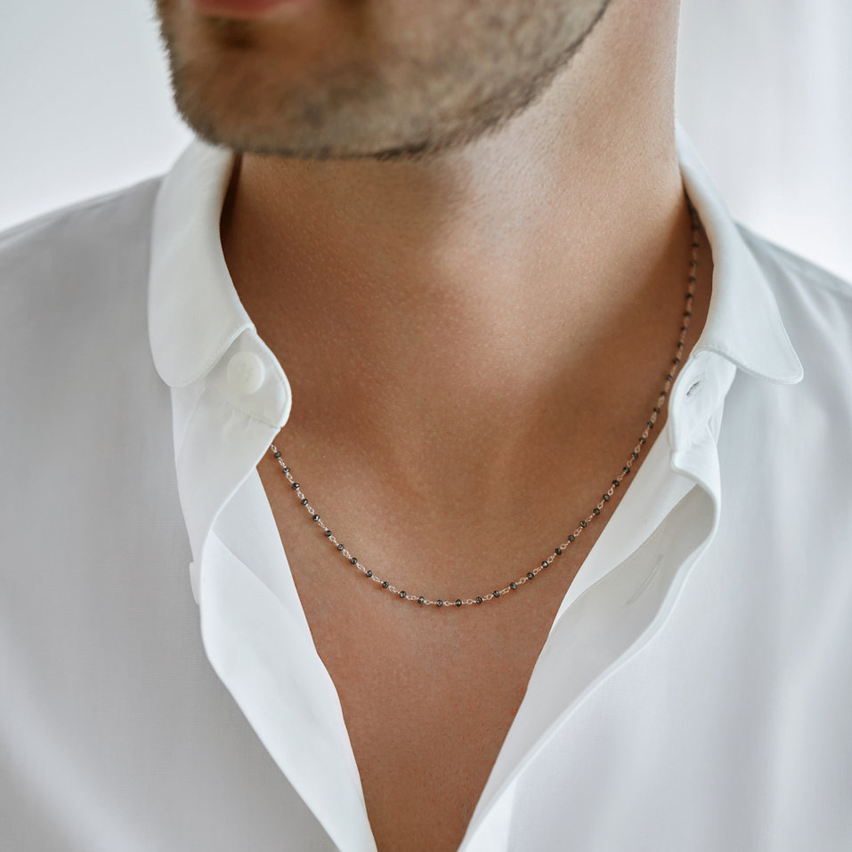 Náhrdelník s černými diamanty Dark Melody