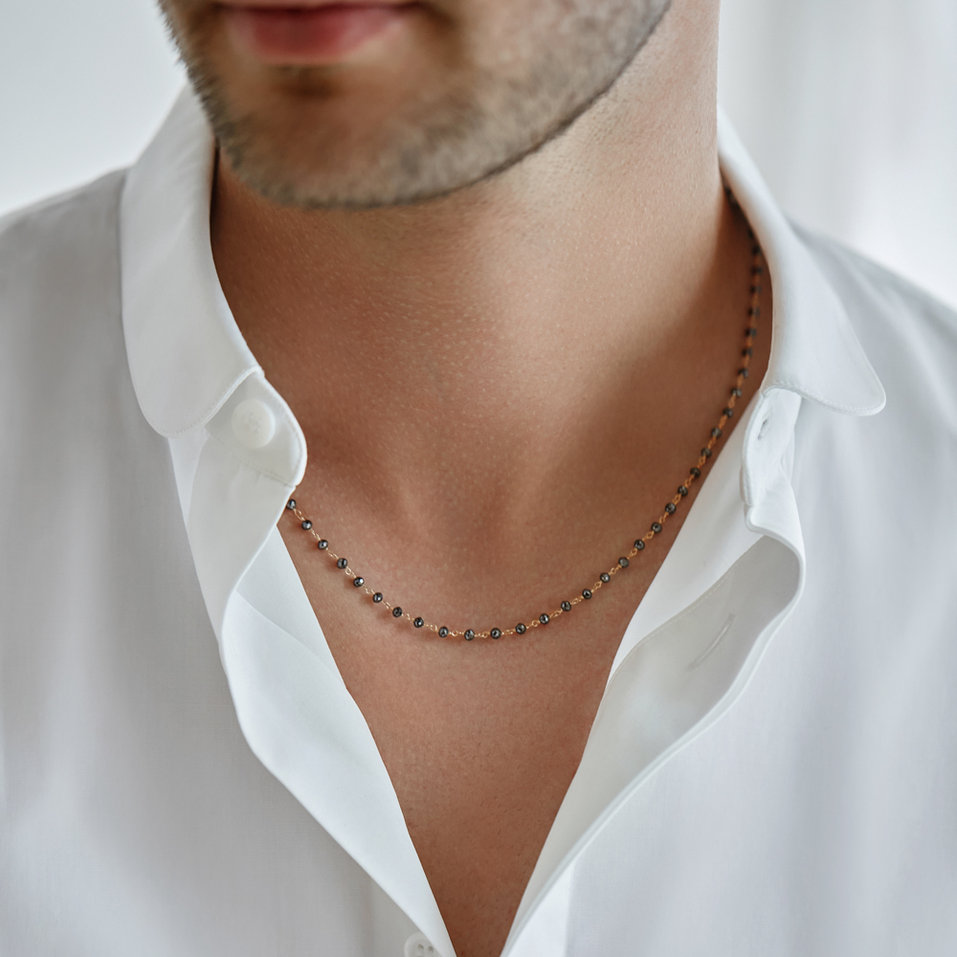 Náhrdelník s černými diamanty Dark Melody