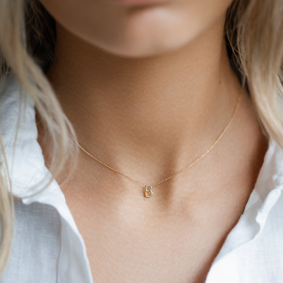 Náhrdelník s diamantem Round Line O