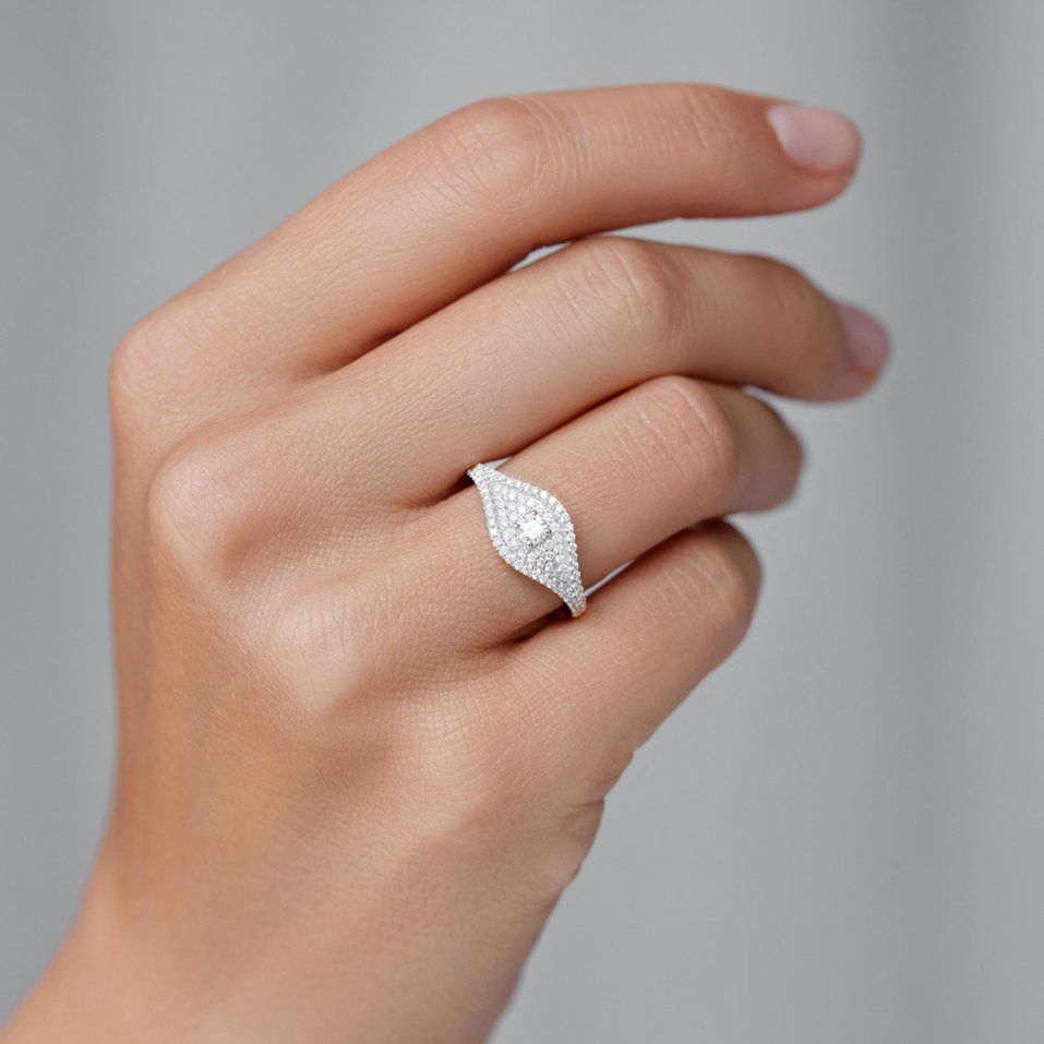 Prsten s černými diamanty Bright Vision