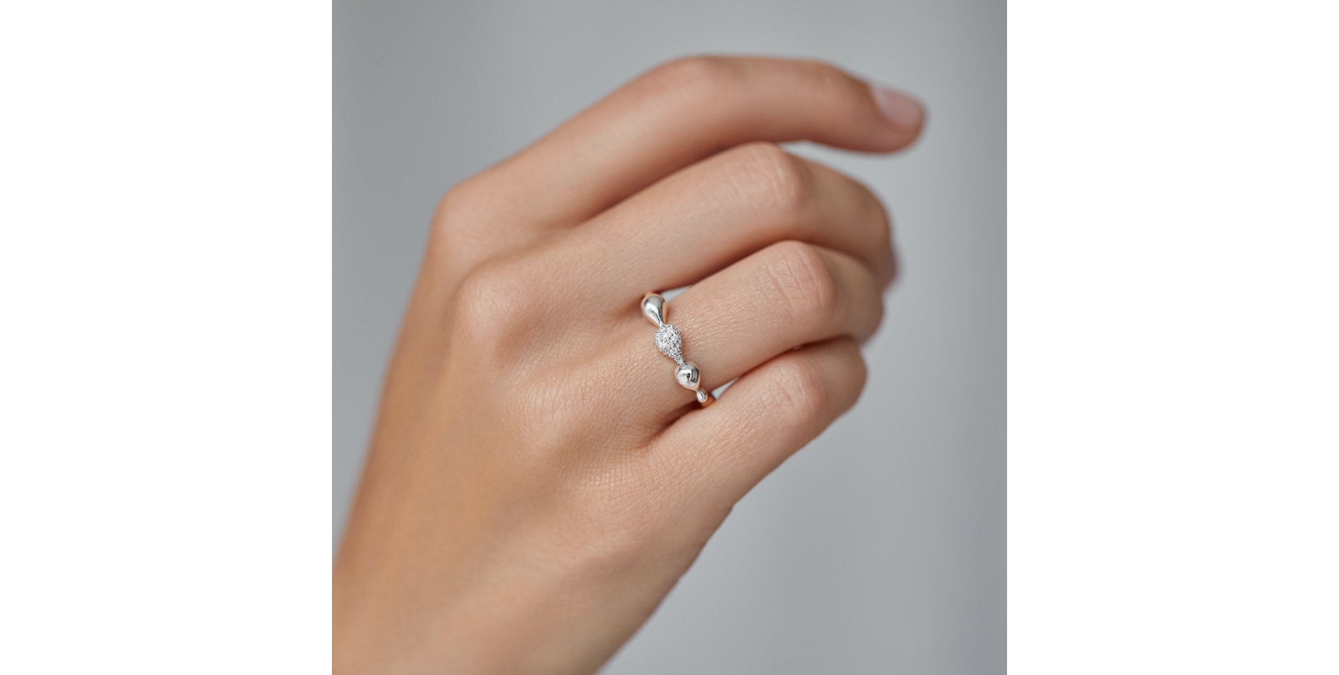 Prsten s diamanty Frozen Tear