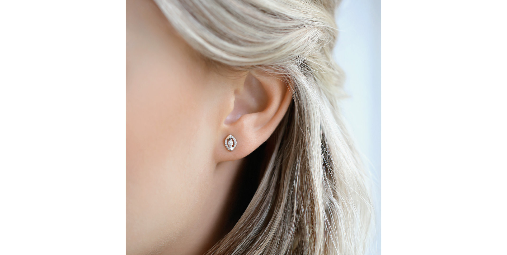 Náušnice s diamanty Shiny Eye