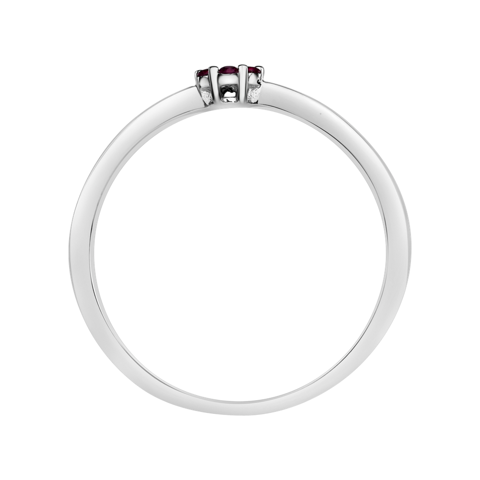 Prsten s diamantem a rubíny Shiny Constellation