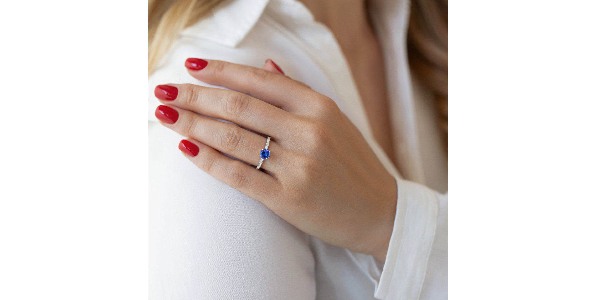 Prsten s tanzanitem a diamanty Deep Down