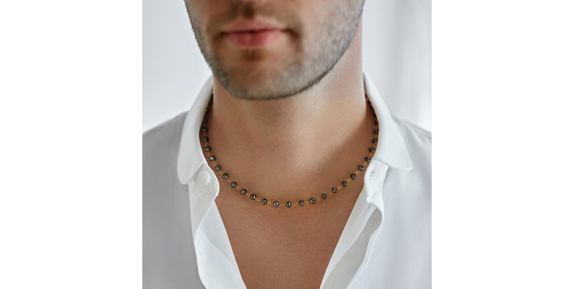 Náhrdelník s černými diamanty Dark Melody