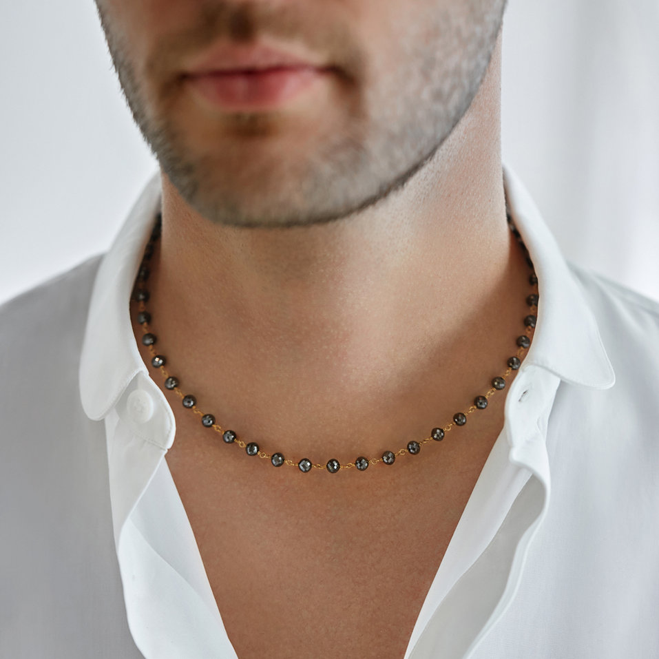 Náhrdelník s černými diamanty Dark Melody