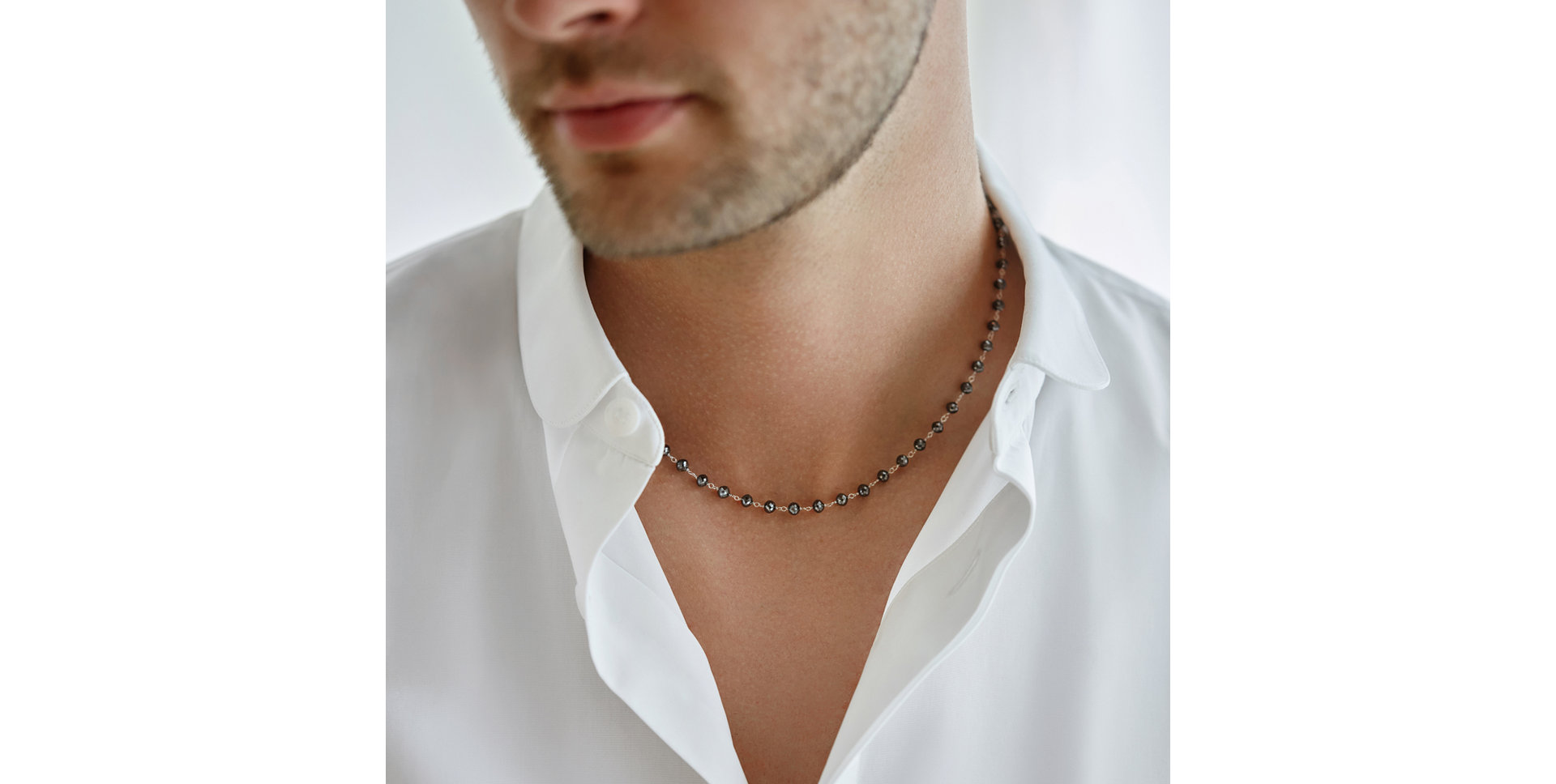 Náhrdelník s černými diamanty Dark Melody