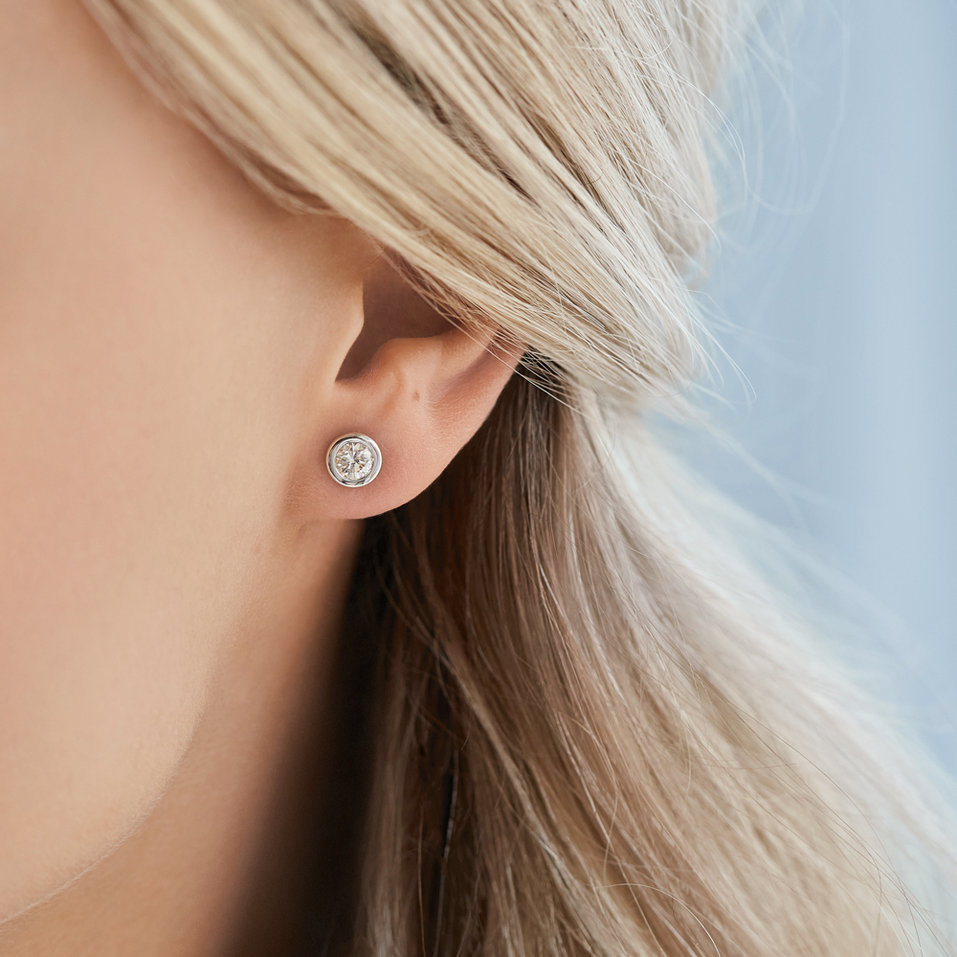 Náušnice s diamantem Shiny Dots