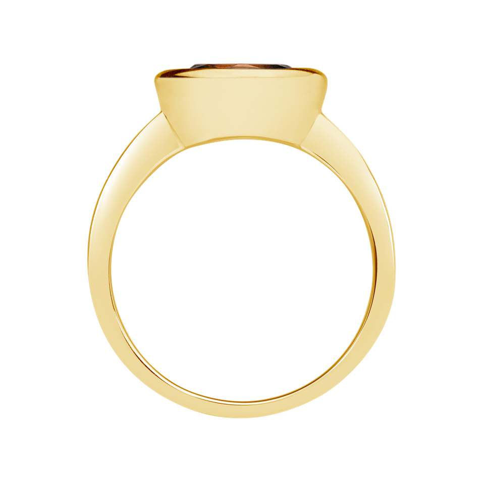 Prsten s citrínem madeira Bonbon