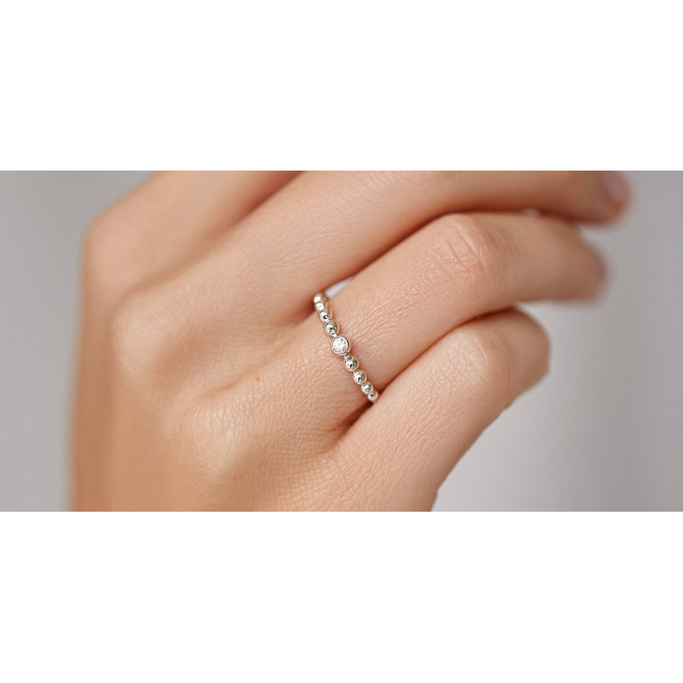 Prsten s diamantem Shiny Dots