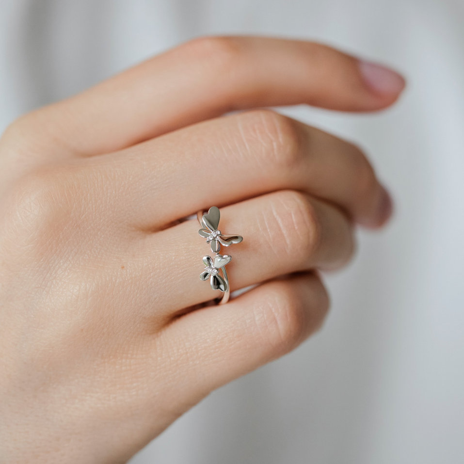 Prsten s diamanty Butterflies