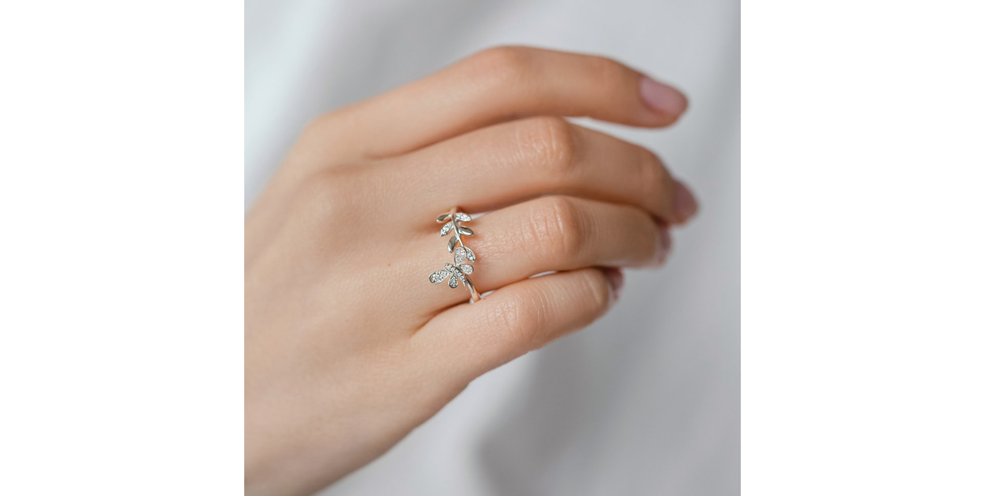 Prsten s diamanty Butterfly