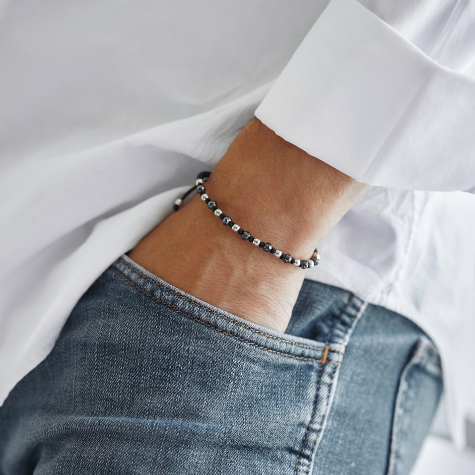 Náramek s černými diamanty Dark Magic