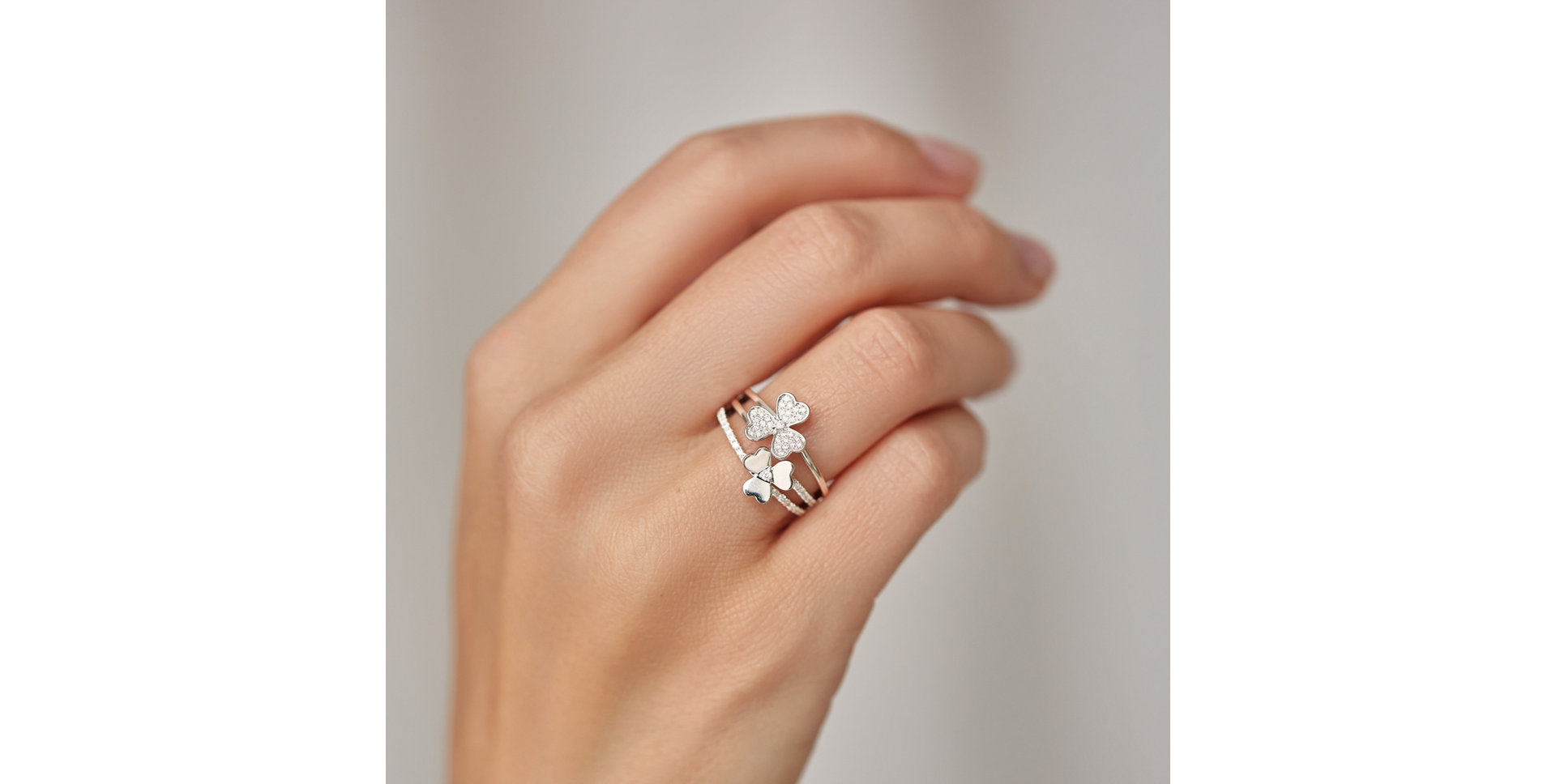 Prsten s diamanty Flowering Garden