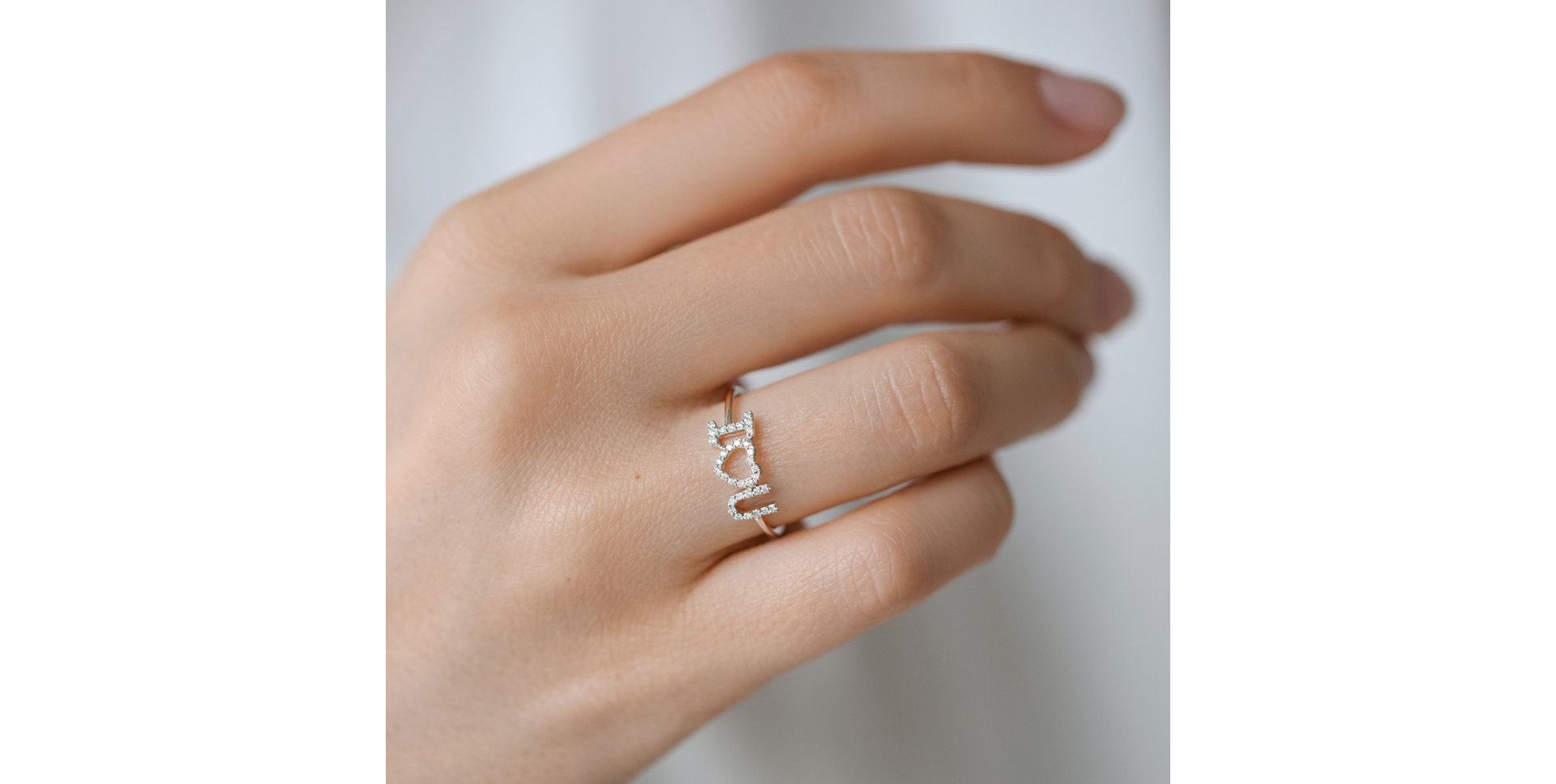 Prsten s diamanty I love you