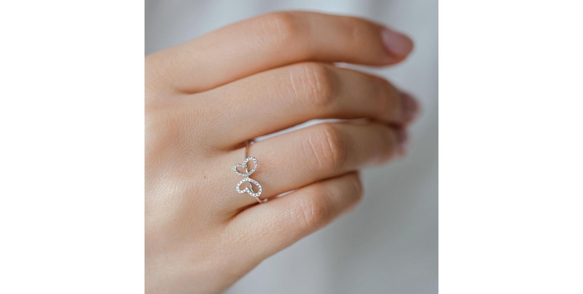 Prsten s diamanty Butterfly