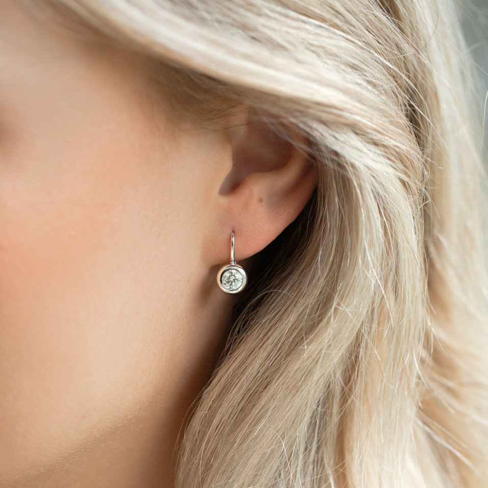 Náušnice s diamantem Sparkling Drops