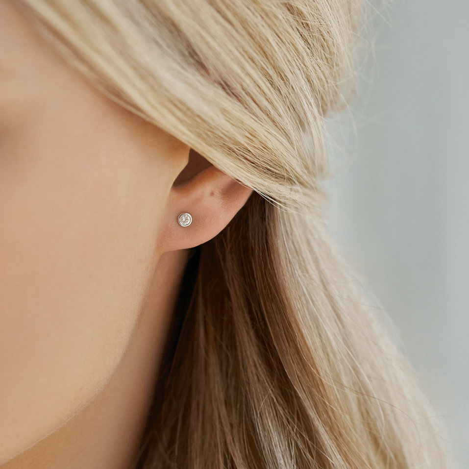 Náušnice s diamantem Shiny Dots