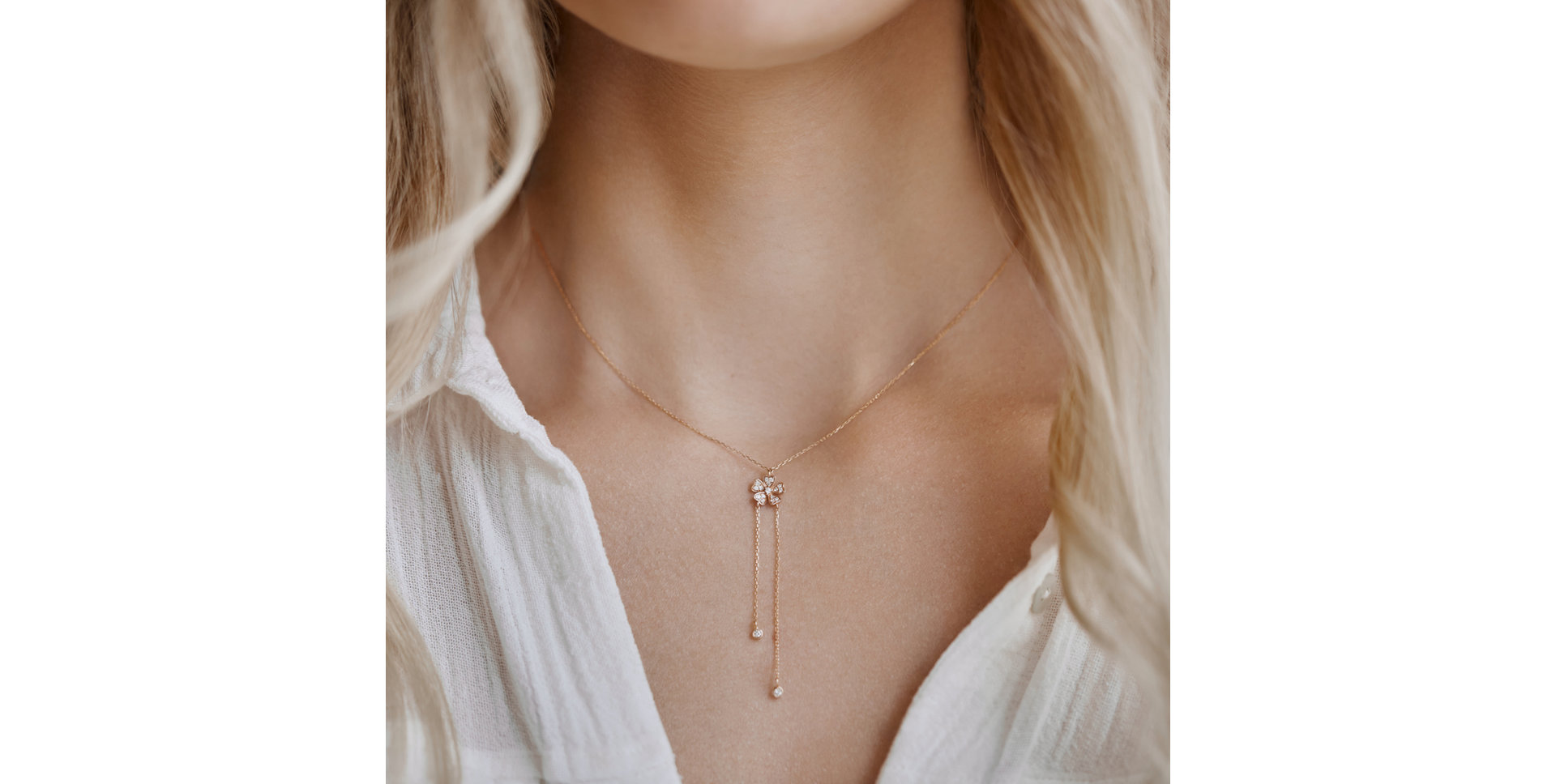 Náhrdelník s diamanty Blossom Waterfall