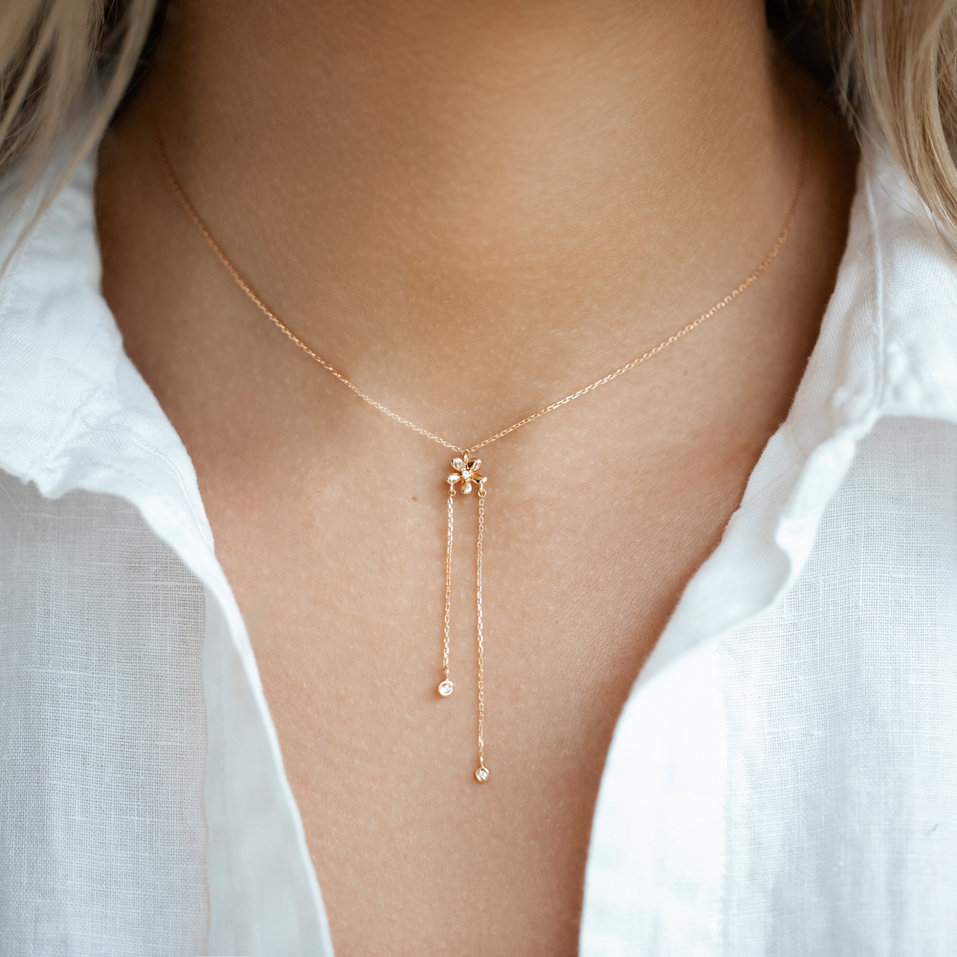 Náhrdelník s diamanty Bloom Waterfall