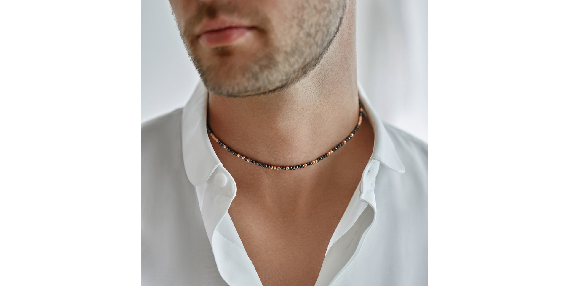 Náhrdelník s černými diamanty Night Chain