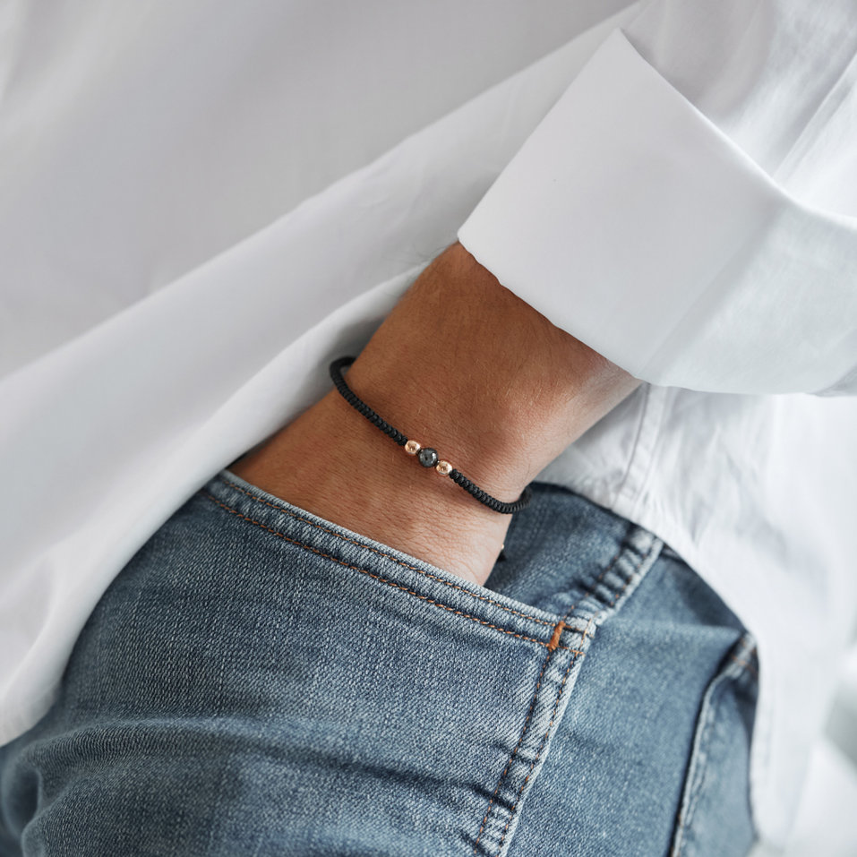 Náramek s černými diamanty Night Spell