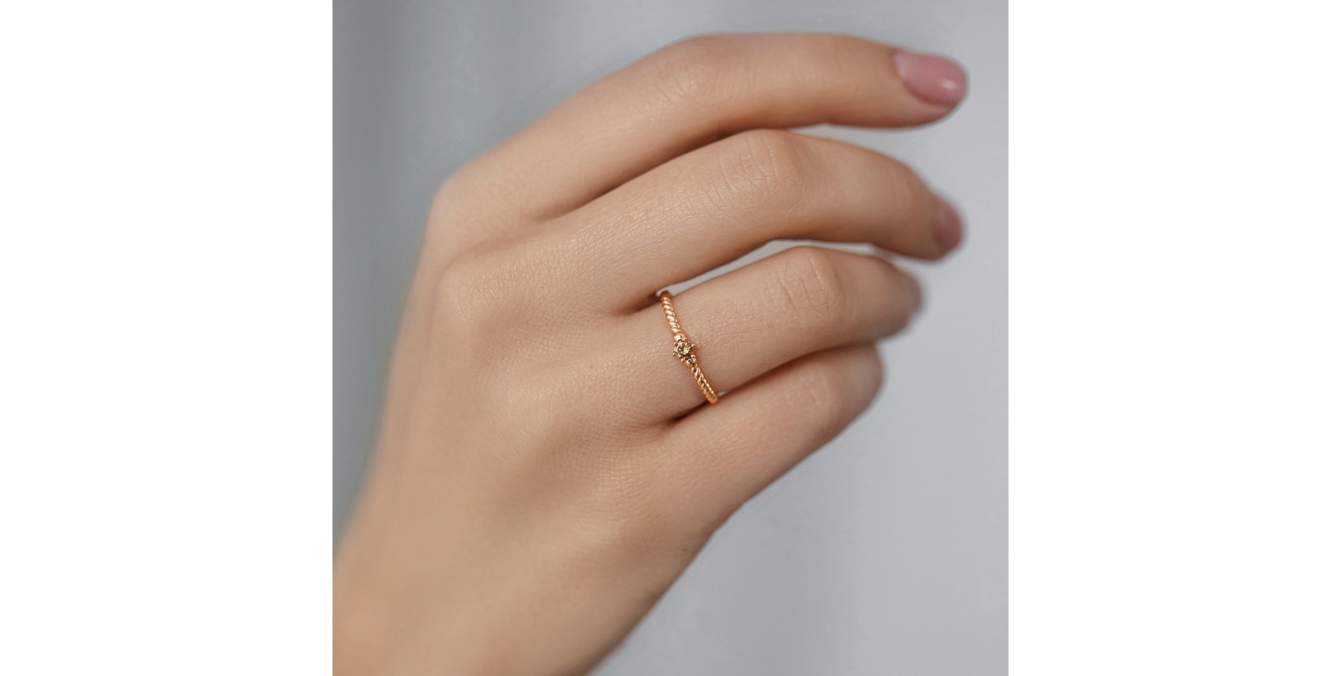 Prsten s hnědým diamantem Unique Joy