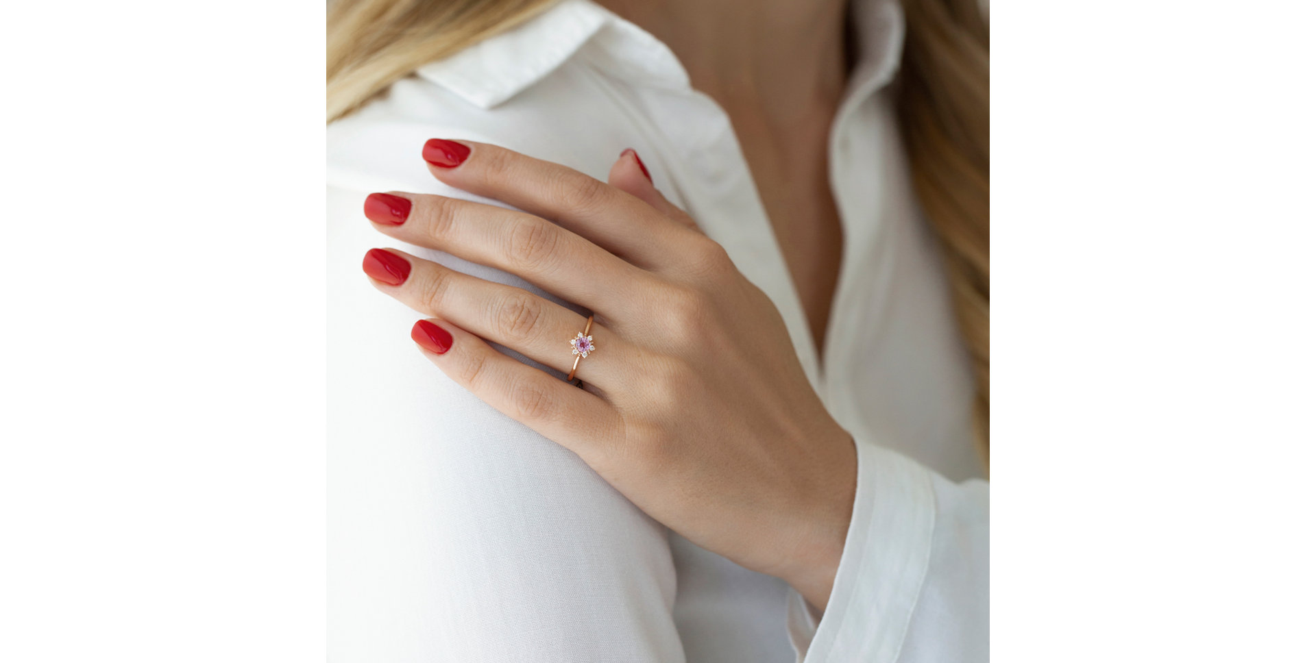 Prsten s tanzanitem a diamanty Starlet