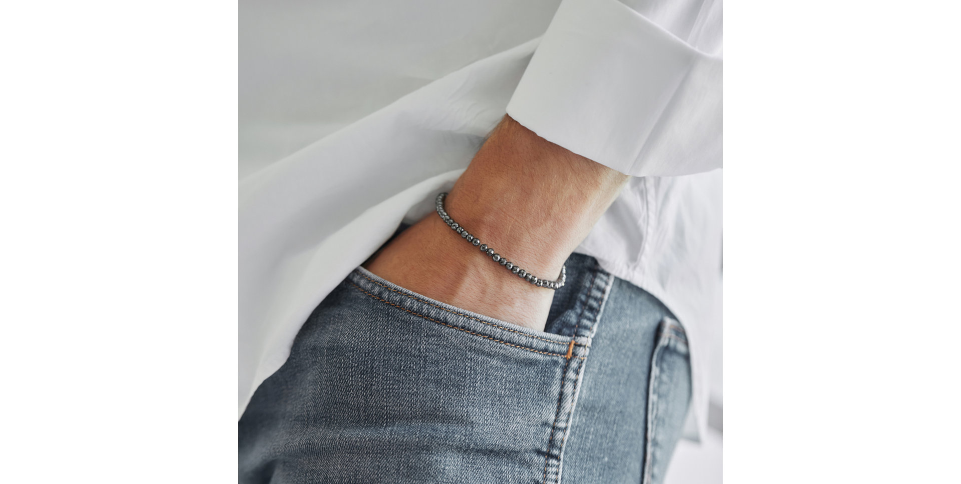 Náramek s černými diamanty Leandra