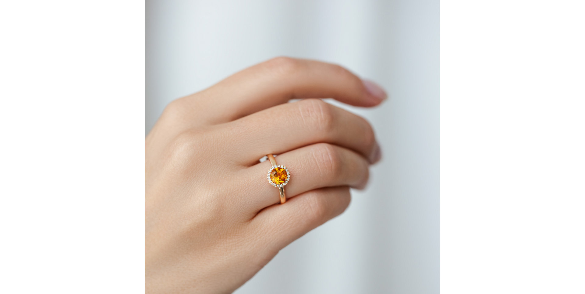 Prsten s rhodolitem a diamanty Bonbon