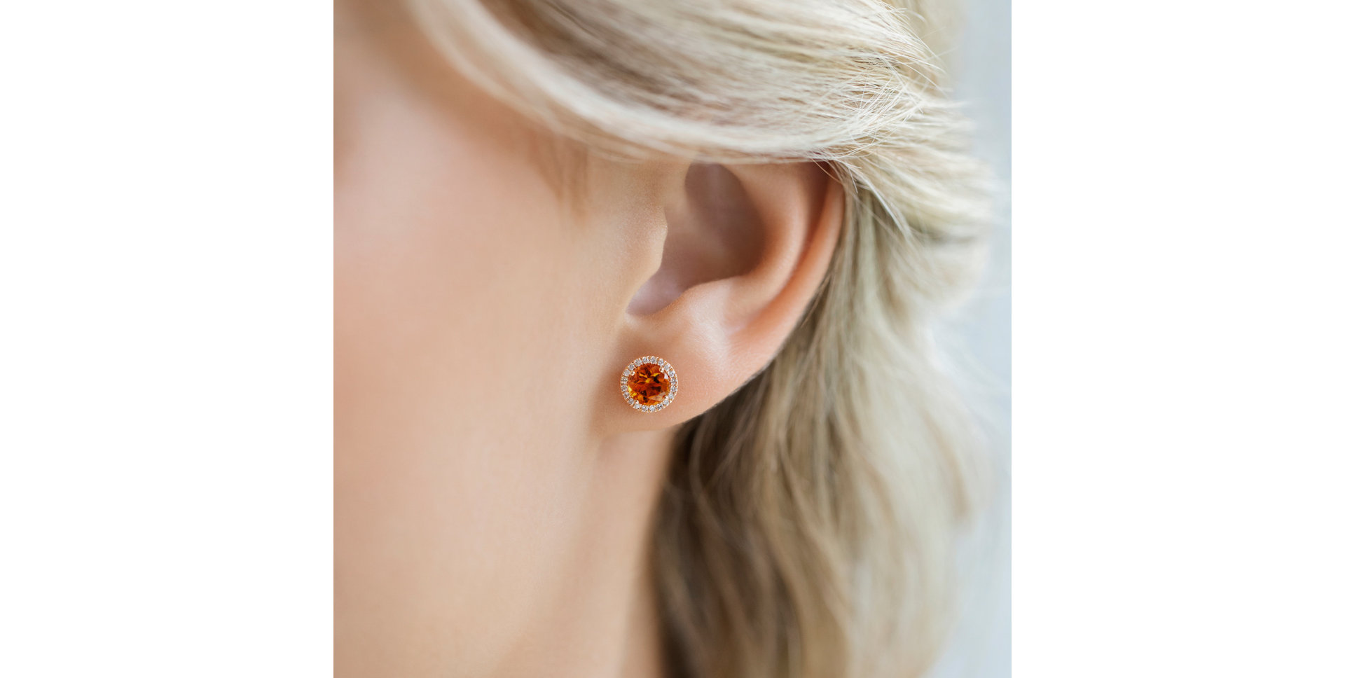 Náušnice s diamanty a topazem london Eternal Sunshine