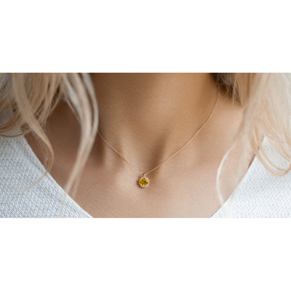 Náhrdelník s diamanty a smoky quartzem Luxury Bonbon