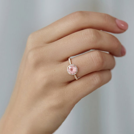 Prsten s diamanty a citrínem Sparkly Bonbon