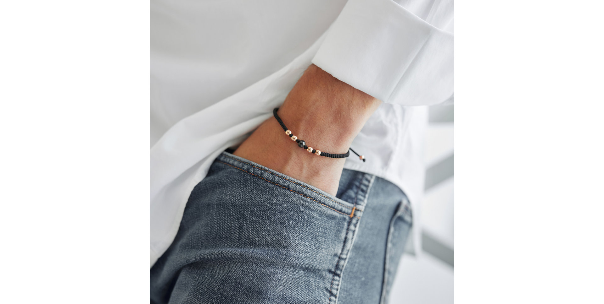 Náramek s černými diamanty Secret Magic