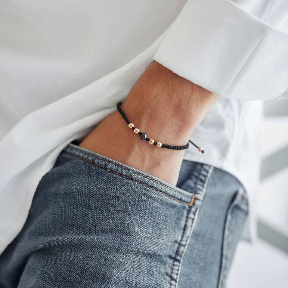 Náramek s černými diamanty Secret Magic