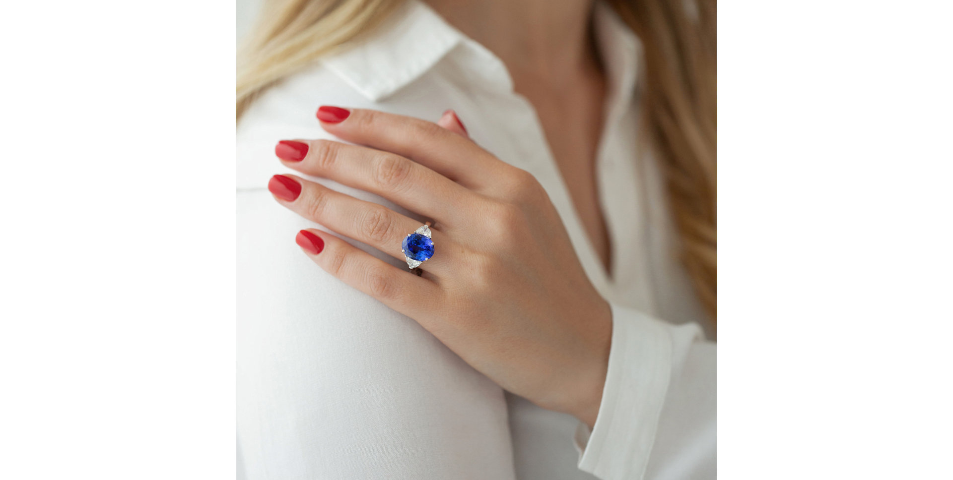 Prsten s tanzanitem a diamanty Terry