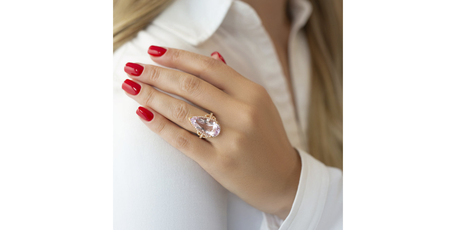 Prsten s ametystem a diamanty Mandeep