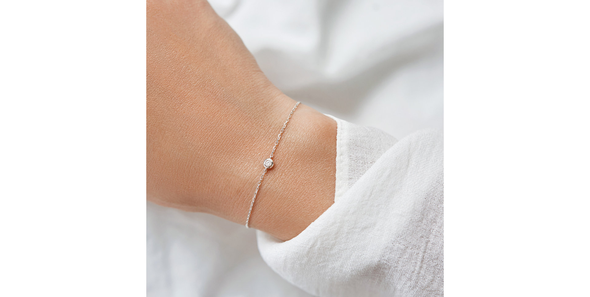 Náramek s diamantem Sparkling Dot