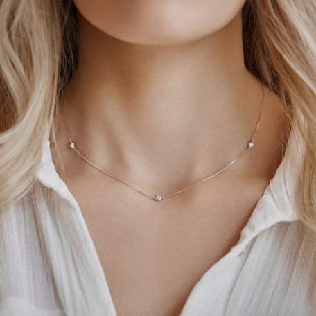 Náhrdelník s diamanty Dots
