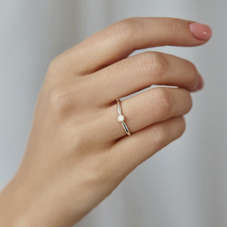 Prsten s diamantem One Love