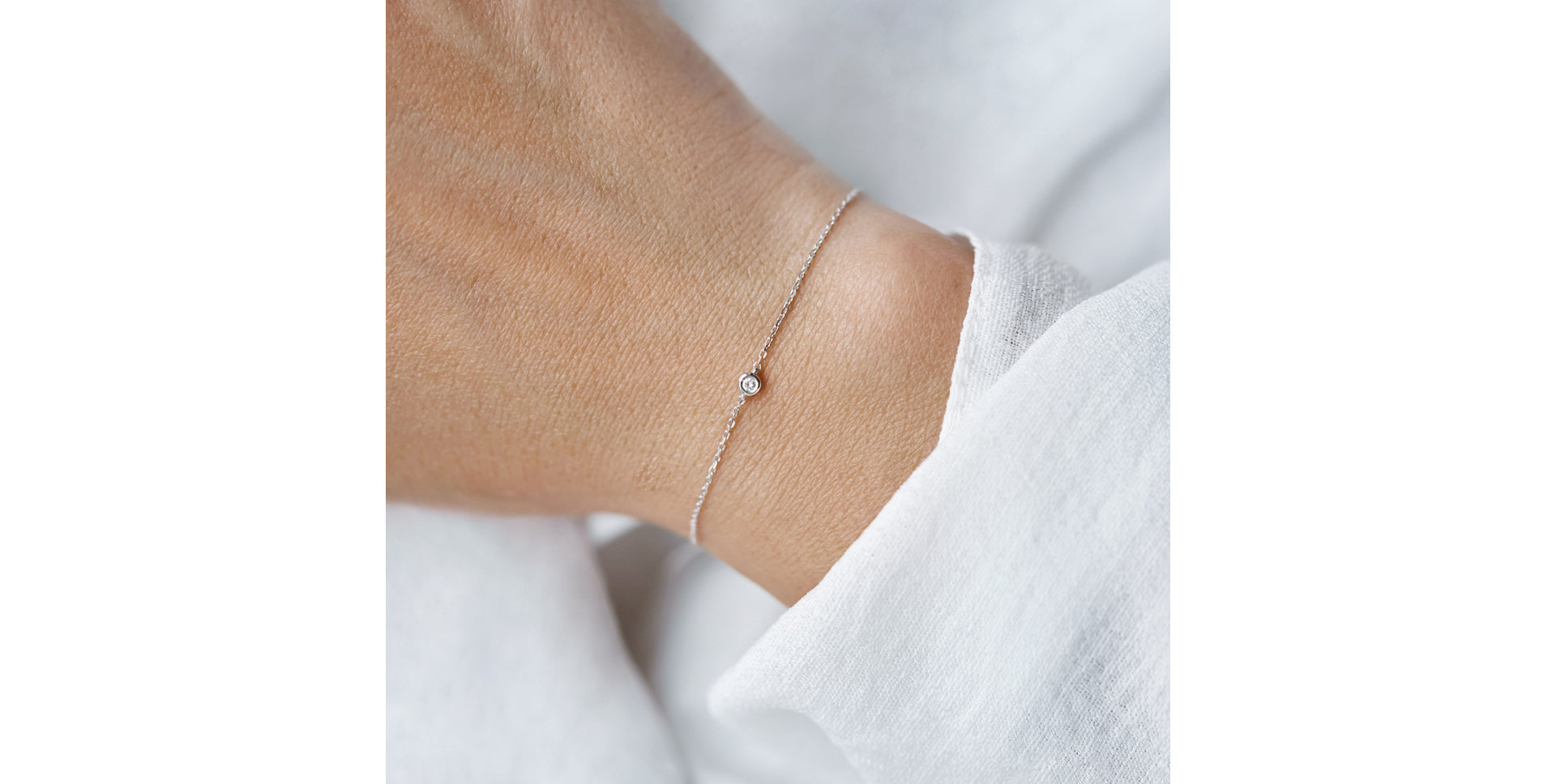 Náramek s diamantem Sparkling Dot