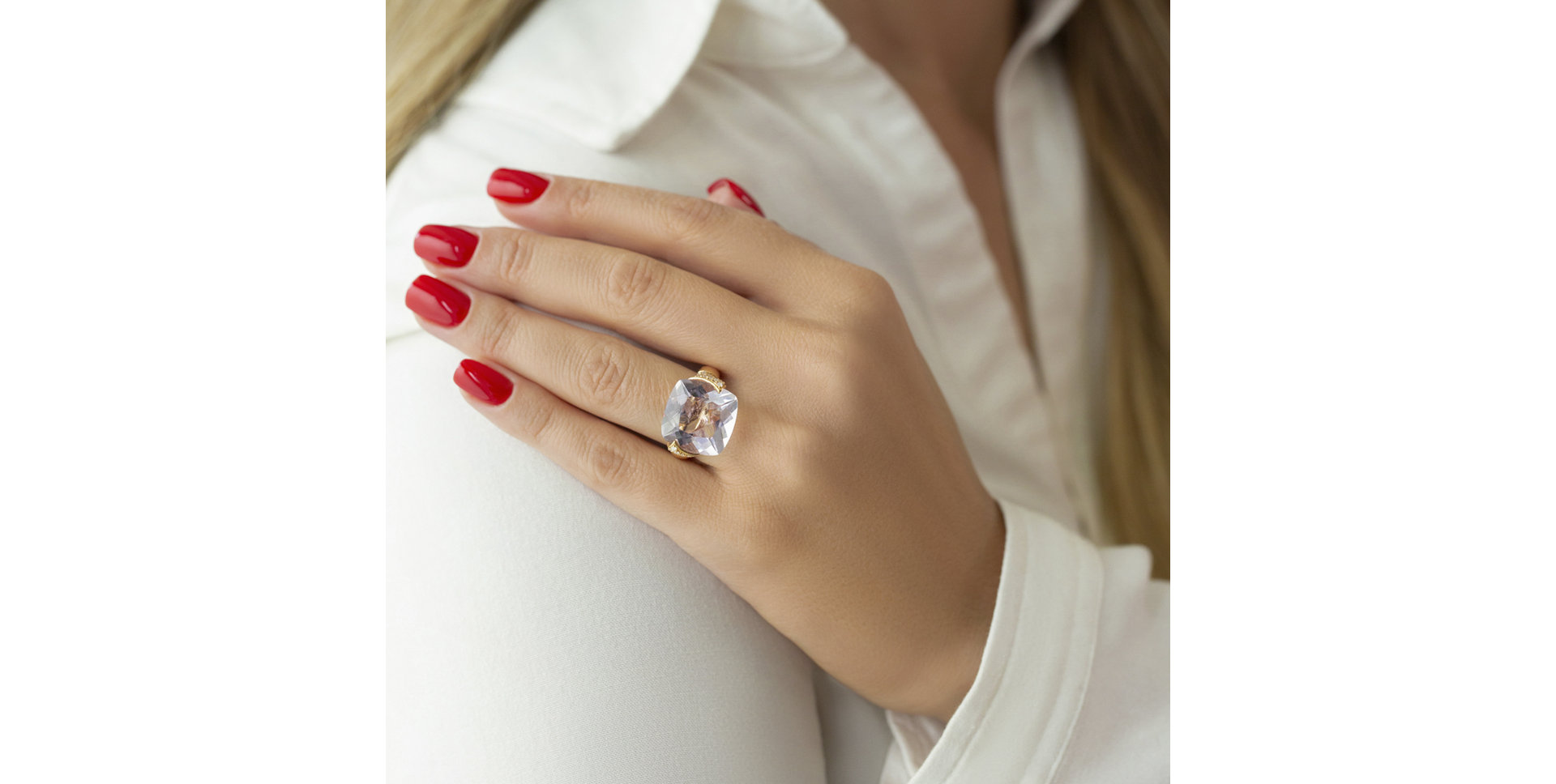 Prsten s ametystem a diamanty Ametyst Novel