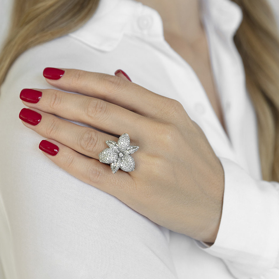 Prsten s diamanty Sensual Orchid
