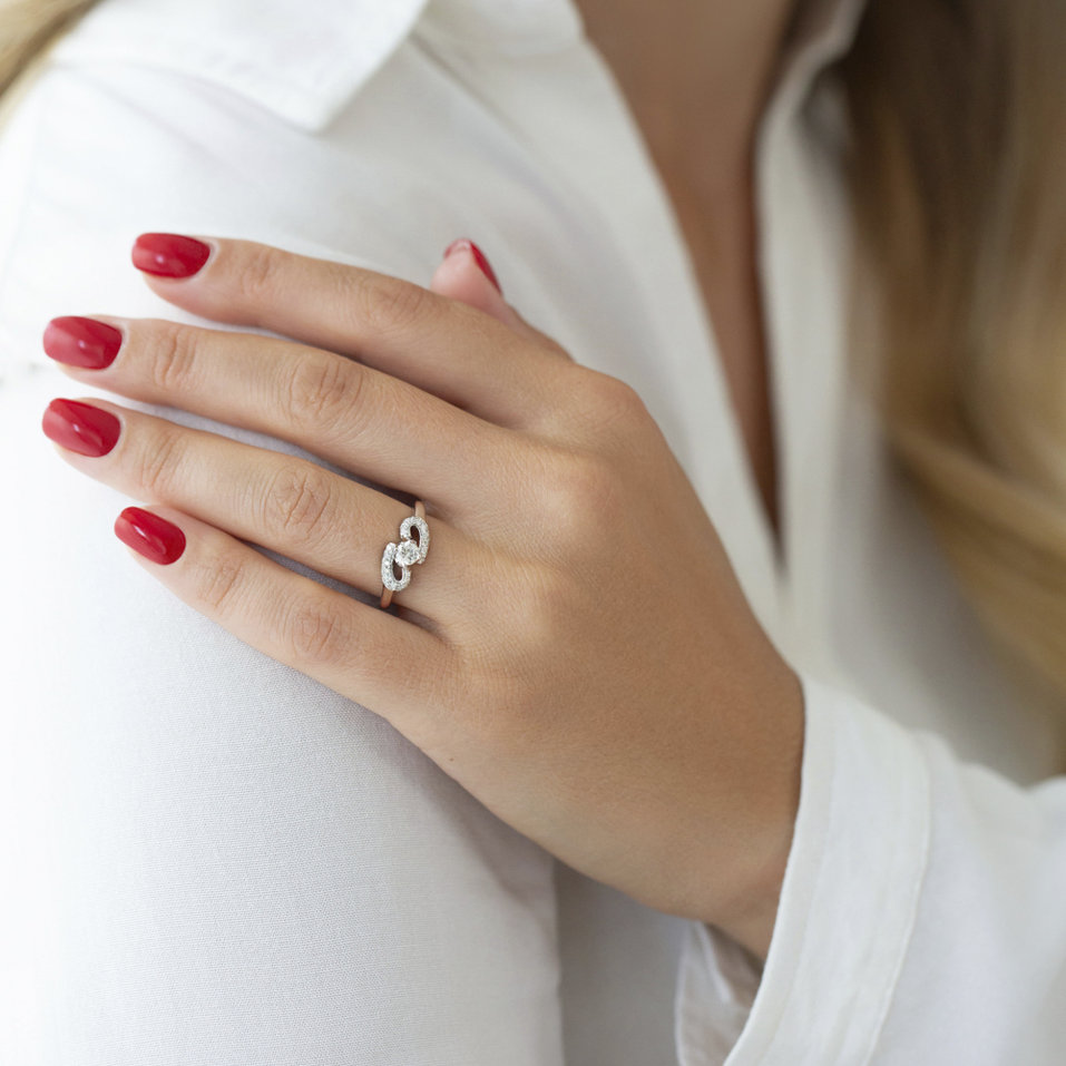 Prsten s diamanty Adrienne