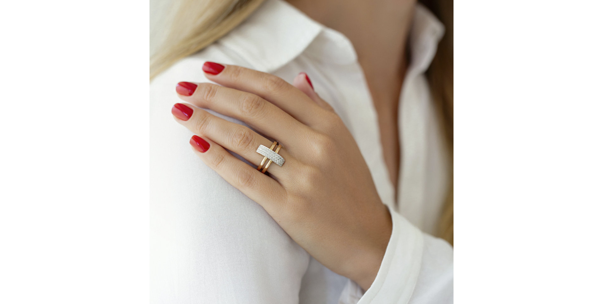 Prsten s diamanty Sky Line