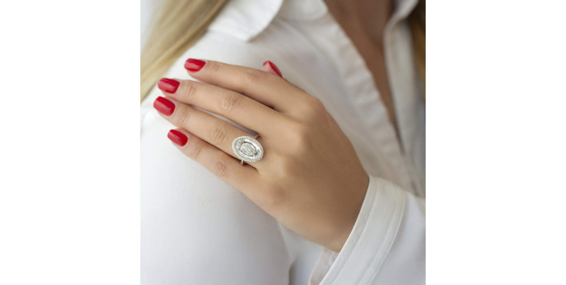 Prsten s Crystal a diamanty Mike