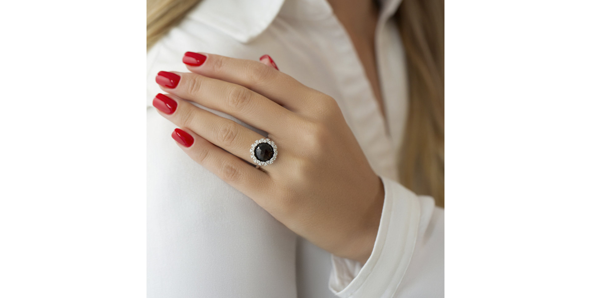 Prsten s topazem a diamanty Pavia