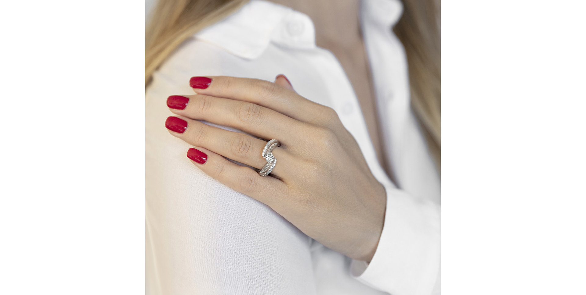 Prsten s diamanty Miracle Wave