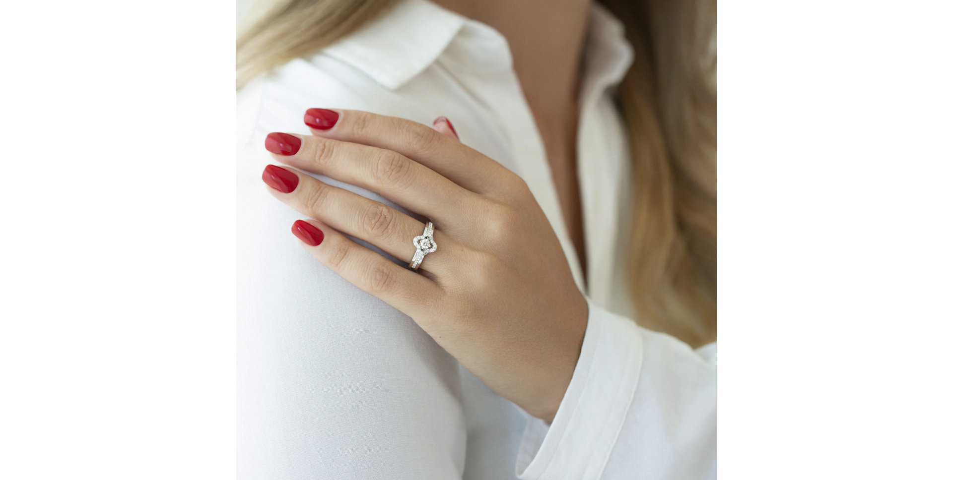 Prsten s diamanty Clover Love